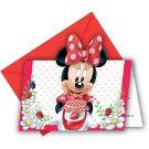 invitations  anniversaire thème Minnie Mouse
